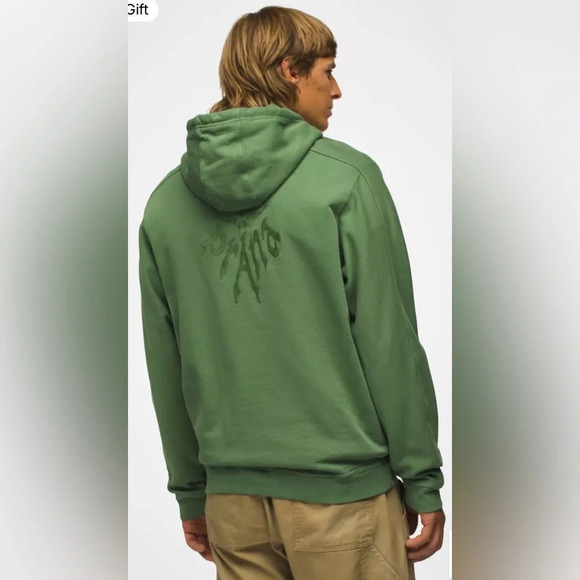 NWT Prana Heritage Hoodie Size M Ivy Green Embroidered Logo